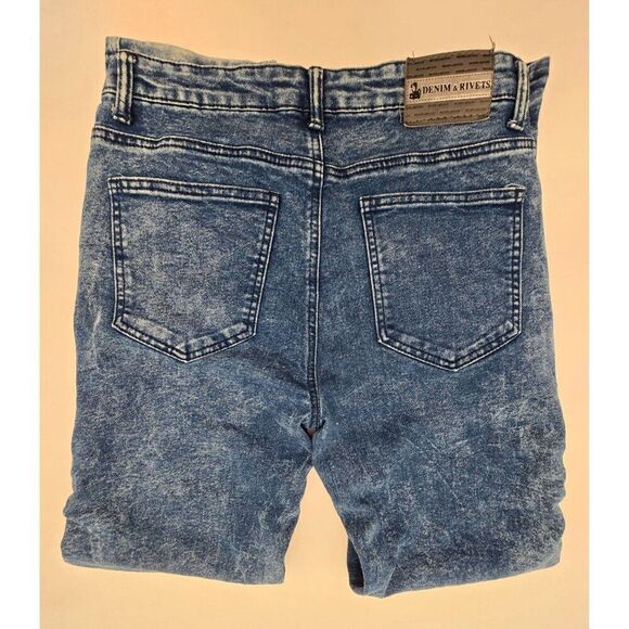 Denim & Rivet Premium Distressed Blue Denim Jeans Size 16 With Stylish Ripped De - Picture 8 of 8